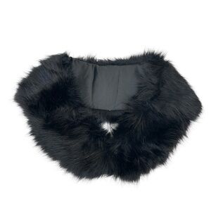Ganz Black Faux Fur Collar
